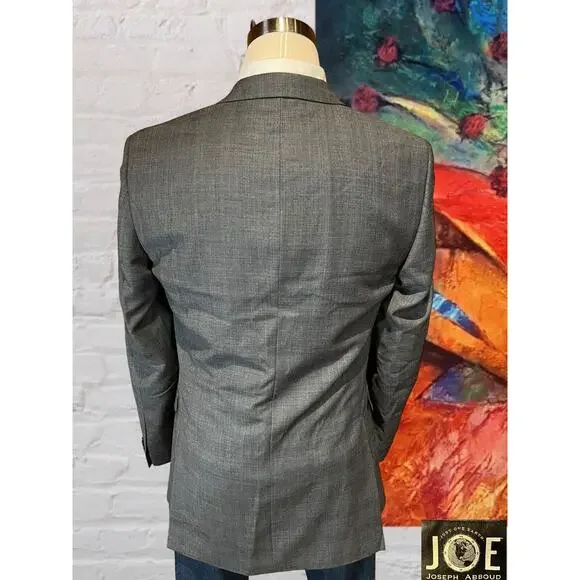 NWOT Joseph Abboud 42L Gray Muted Cobalt Blue Plaid Blazer Sport Coat Jacket - Picture 7 of 15